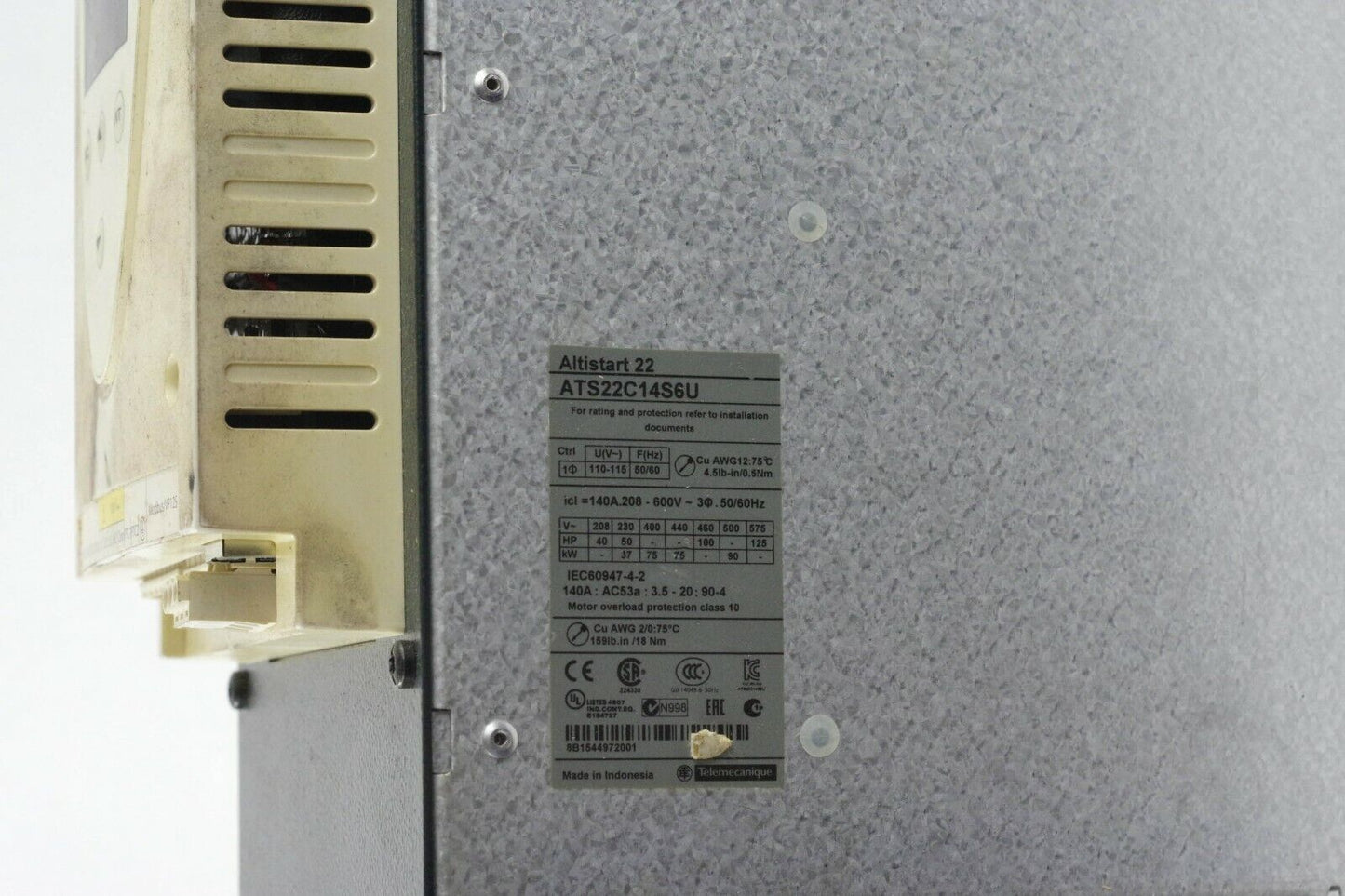 SCHNEIDER ELECTRIC ATS22C14S6U Altistart 22 Soft Starter