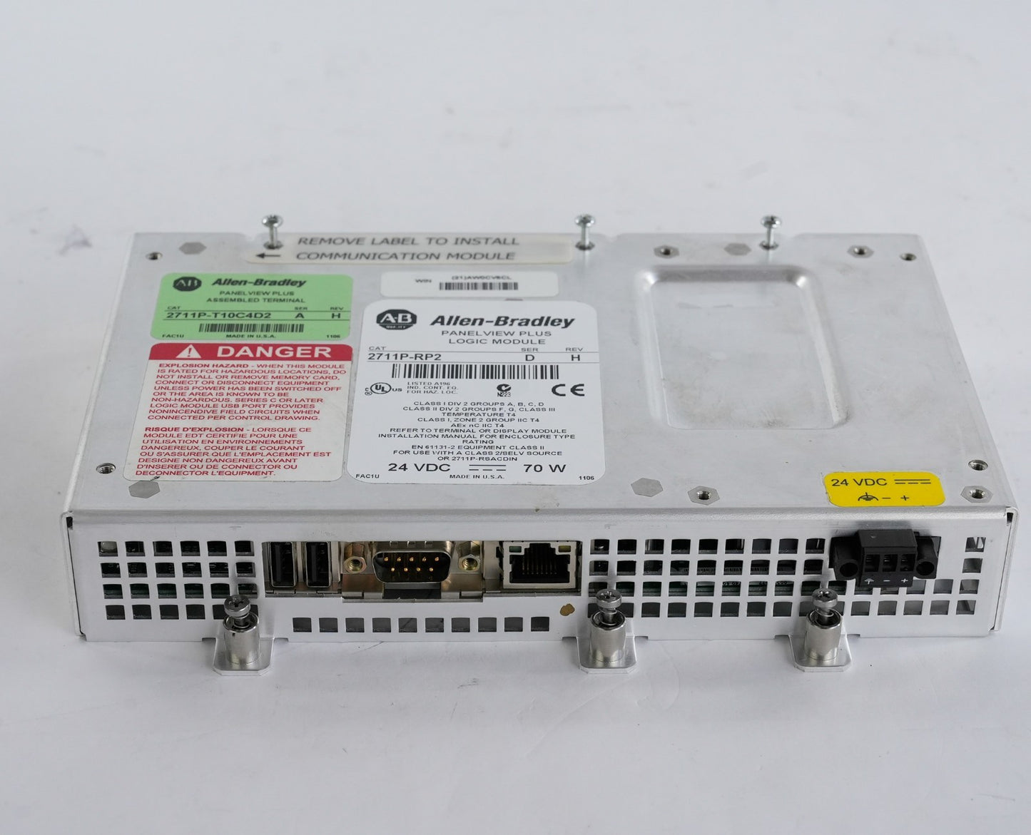 Allen Bradley 2711P-RP2 /D Rev H Panelview Plus Logic Module 2711PRP2