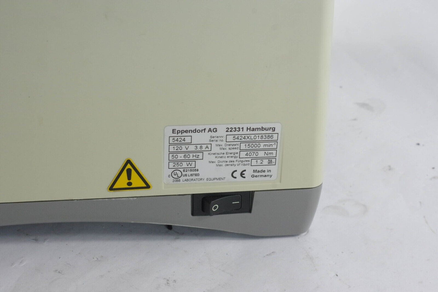 Eppendorf Microcentrifuge 5424 Centrifuge - For Parts Or Repair