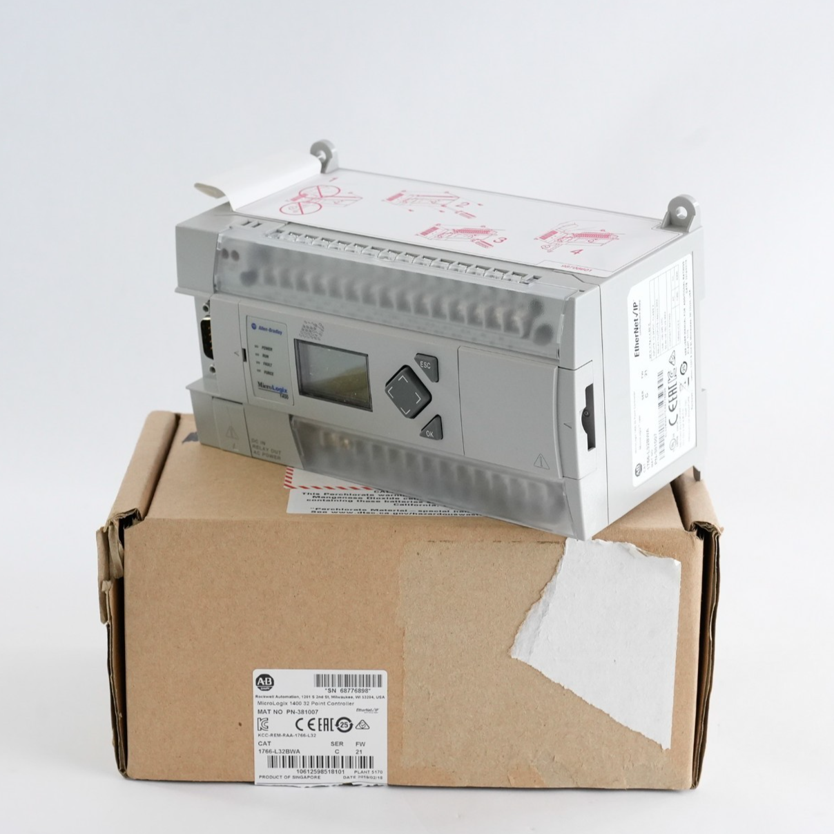 Allen Bradley 1766-L32BWA Ser C MicroLogix 1400 PLC Processor - Open Box