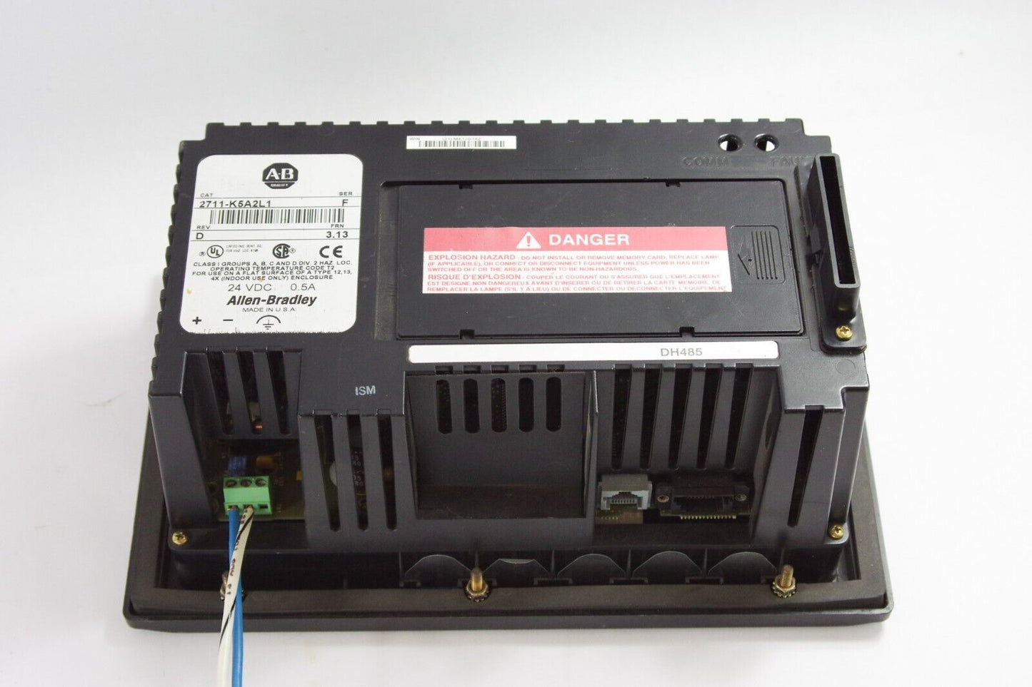 Allen Bradley 2711-K5A2L1 SER F PanelView 550 Mono Key/DH-485 24V DC FRN 3.13