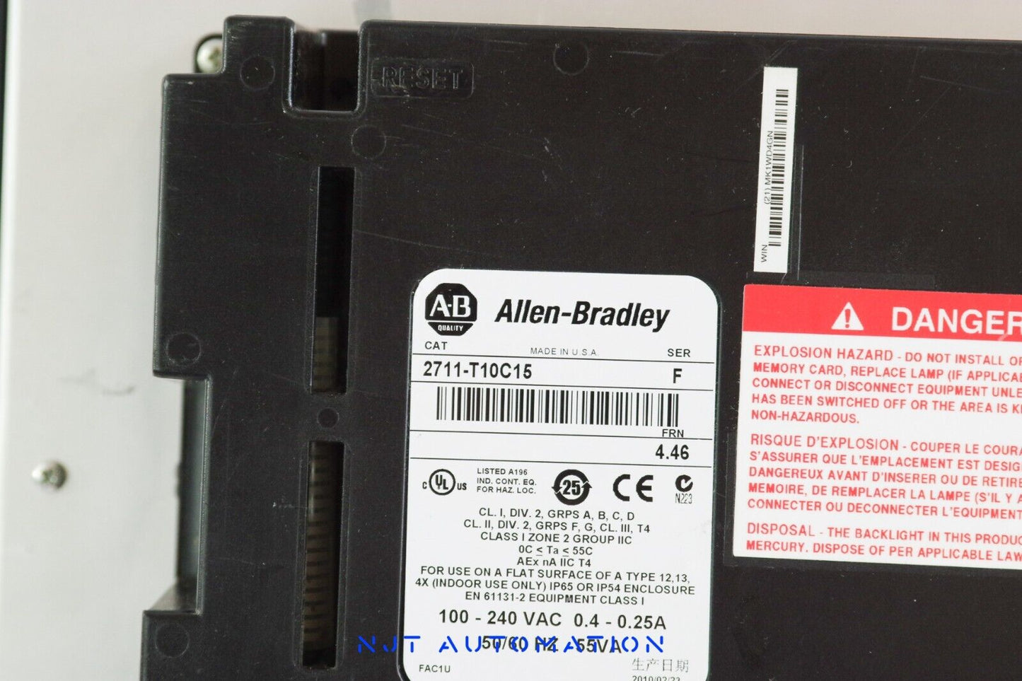 ALLEN BRADLEY 2711-T10C15 /F PANELVIEW 1000 Series F + 1 Year Warranty