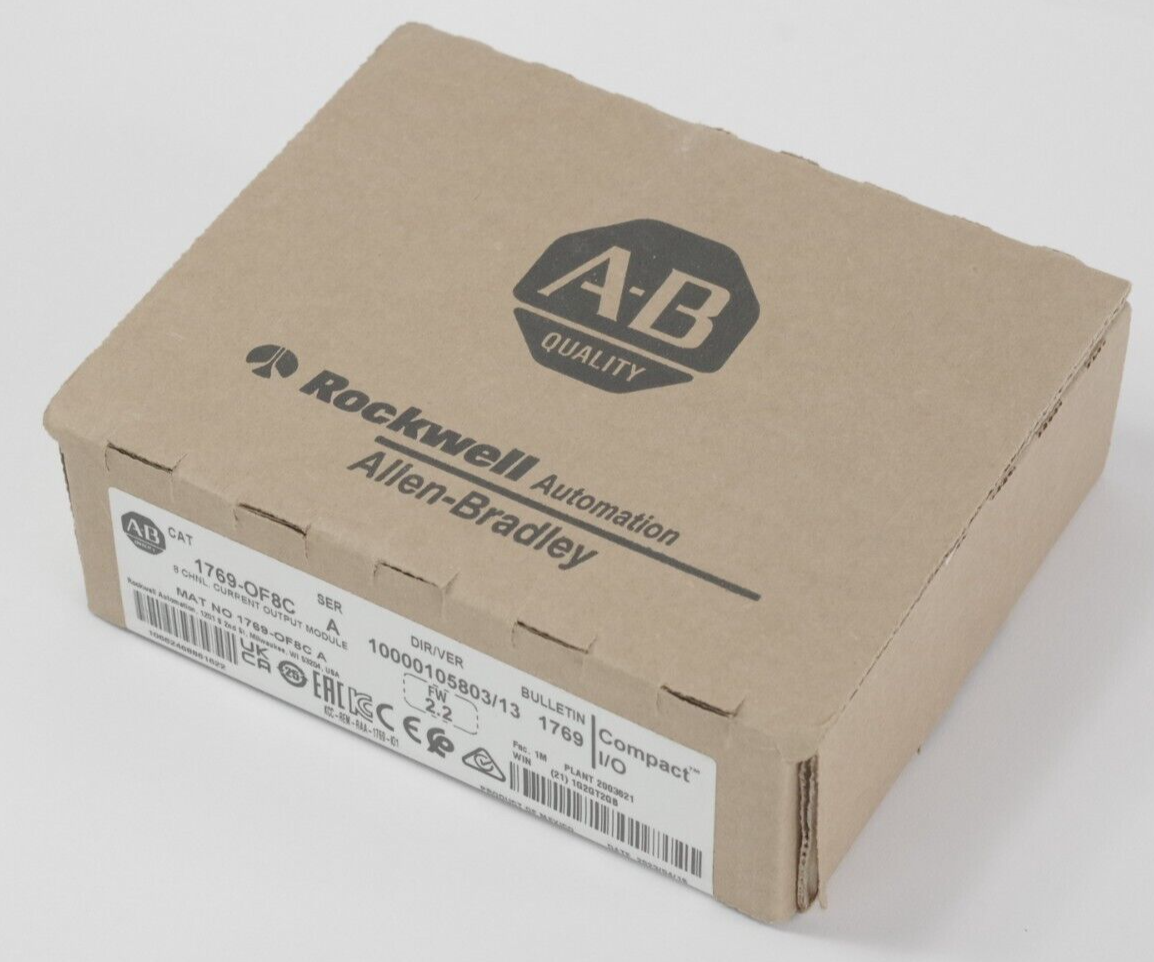 Allen Bradley 1769-OF8C SER A CompactLogix 8 Pt AO Current Module Sealed Surplus