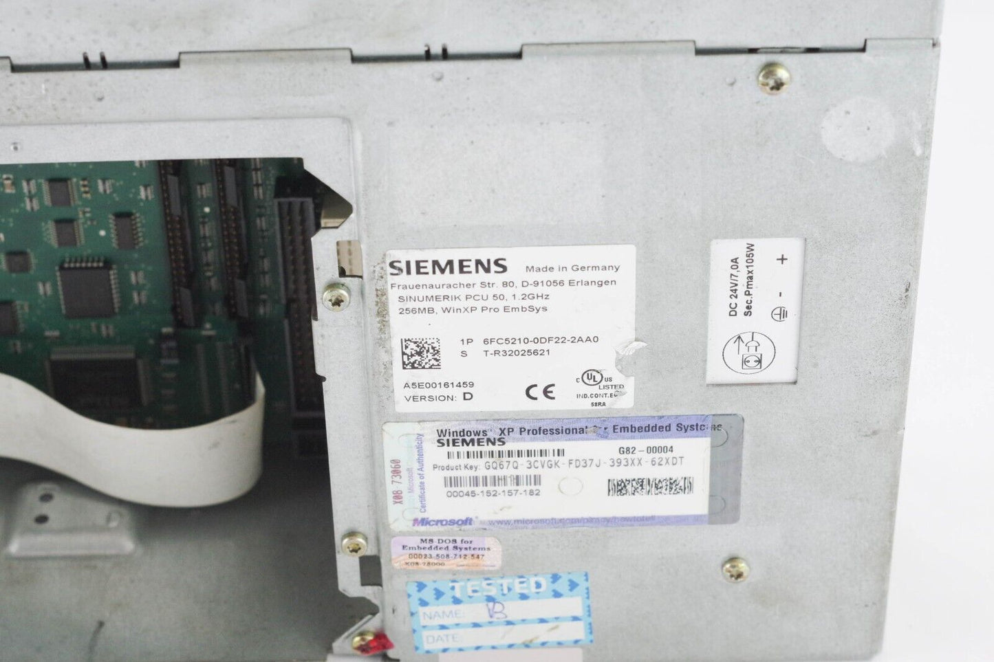 SIEMENS 6FC5210-0DF22-2AA0 Industrial Sinumerik PCU 50 Version D - No HD / Cover