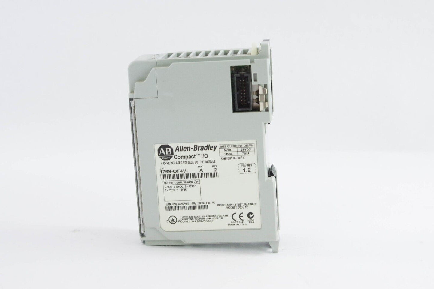 Allen Bradley 1769-OF4VI / 1769-0F4VI CompactLogix Voltage Output 4Point Module