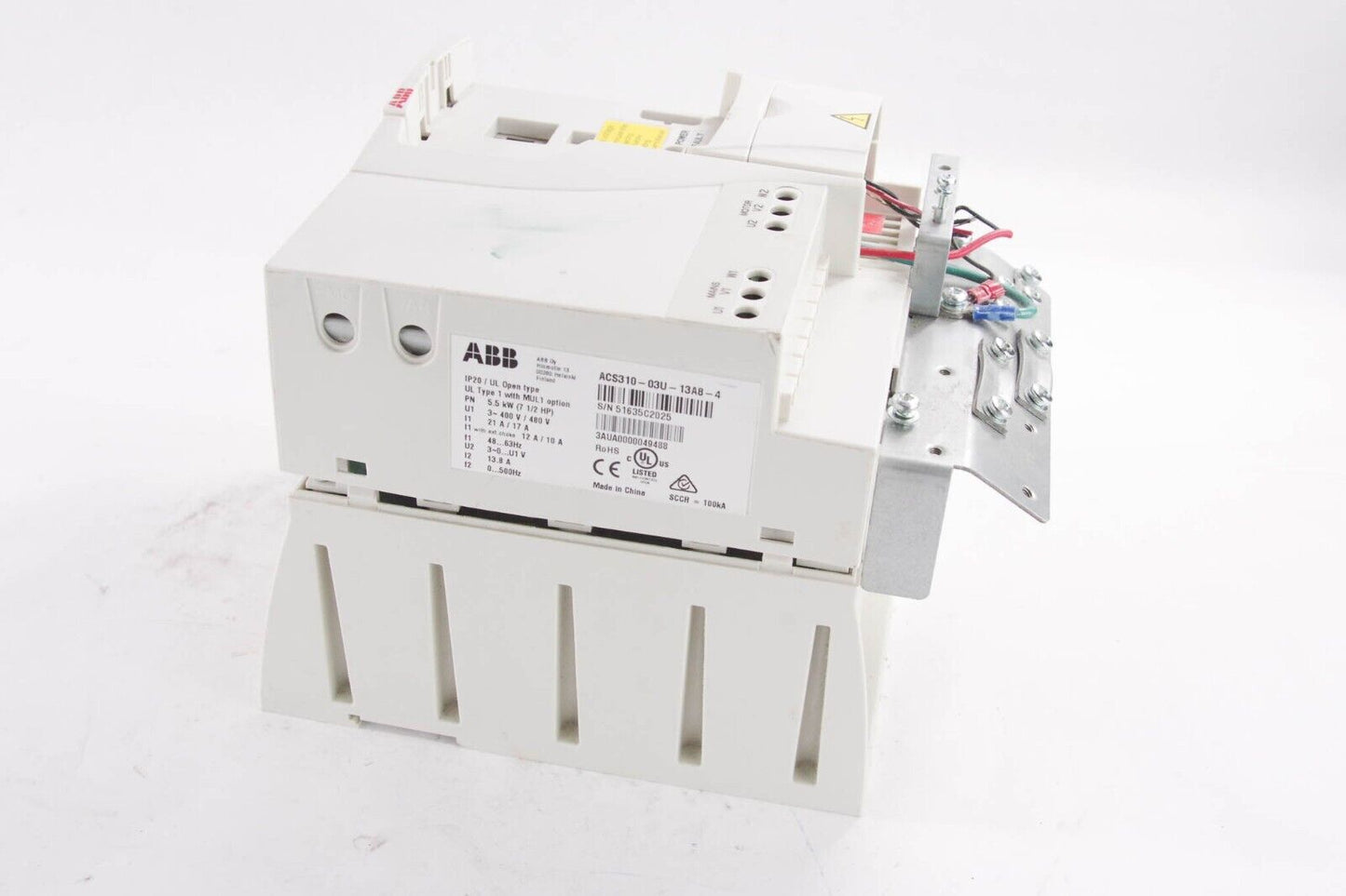 ABB ACS310-03U-13A8-4 ABB ACS310 VFD DRIVE 7.5 HP - For Parts or Repair