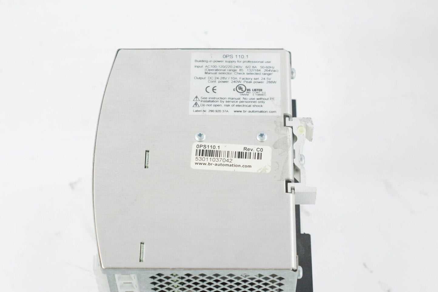 B&R Automation PS 110 Power Supply OPS110.1 Rev. C0 24VDC 10A 53011037042