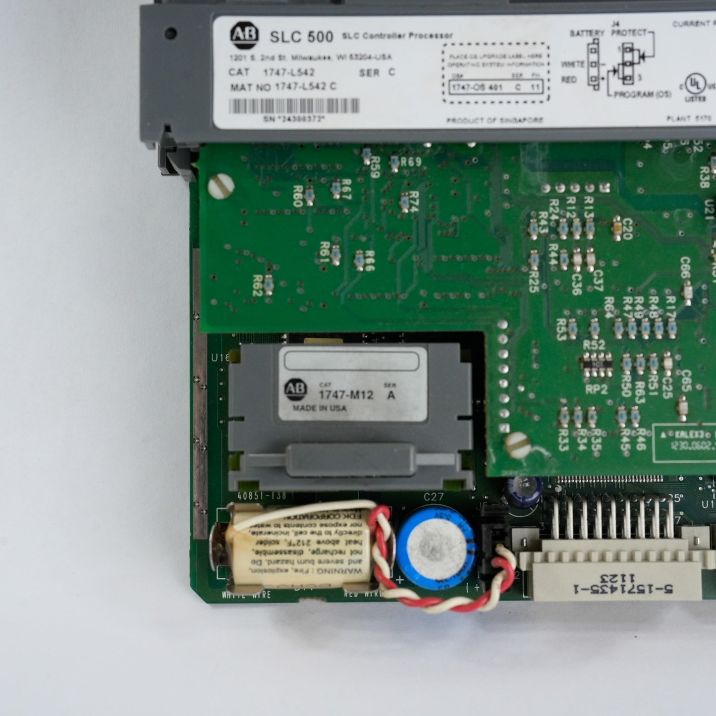 Allen Bradley 1747-L542 /C SLC 500 Processor Module OS401/C + 1747-M12/A
