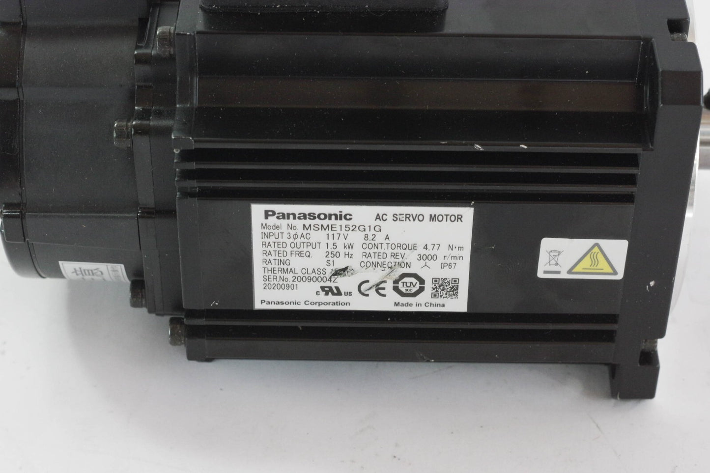 Panasonic MSME152G1G AC Servo Motor - Used