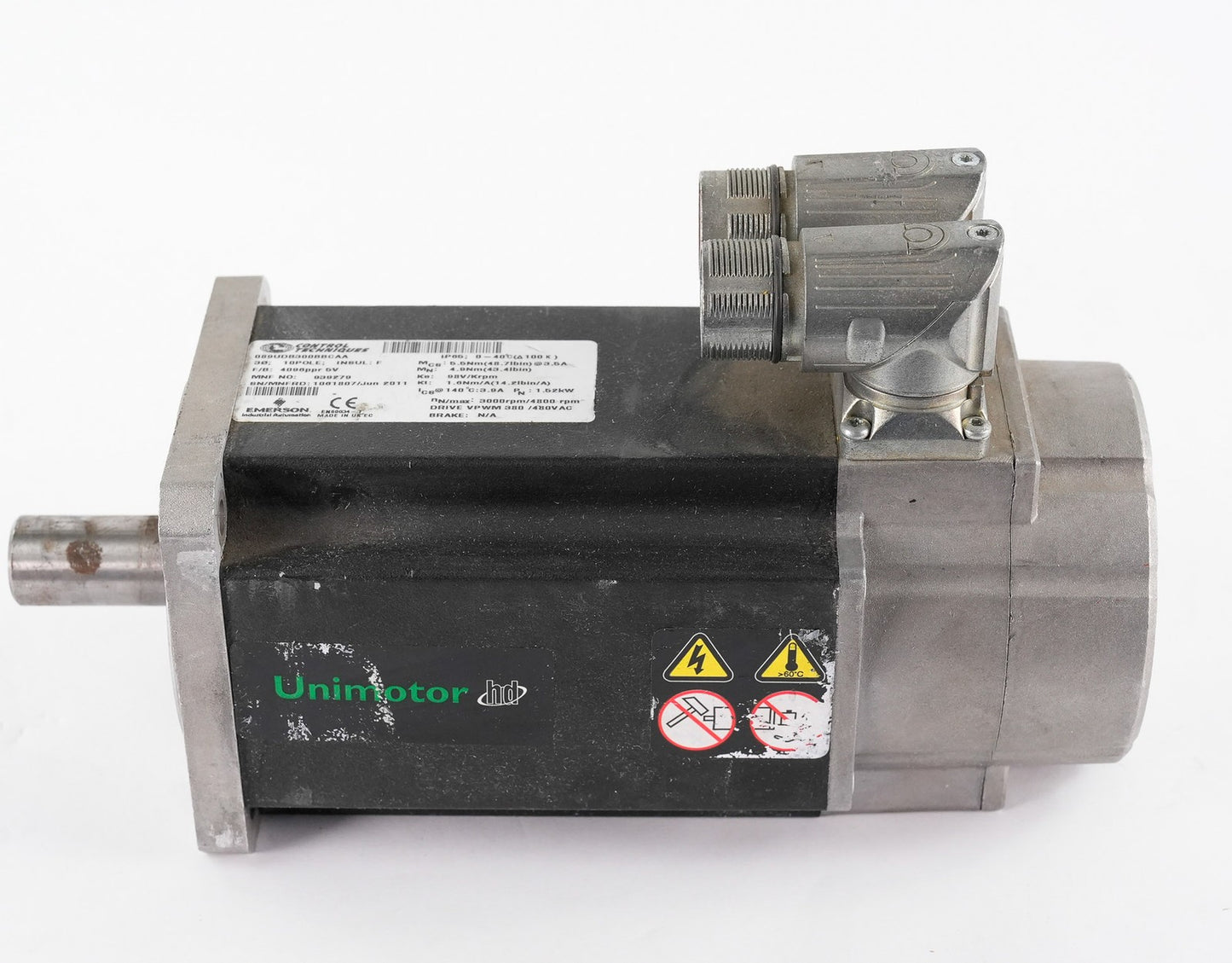 Emerson 089UDB300BBCAA Control Techniques Servo Motor 4800rpm 5.5Nm 3.5A