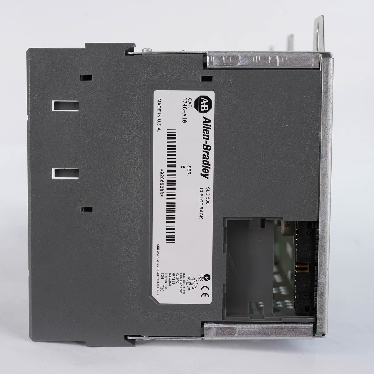 Allen Bradley 1746-A10 Ser B 10-Slot Chassis w/ 1746-P4 Power Supply 85-265 VAC