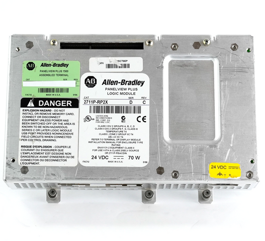 Allen Bradley 2711P-RP2X Ser D Rev C Panelview Plus Logic Module 2711PRP2X