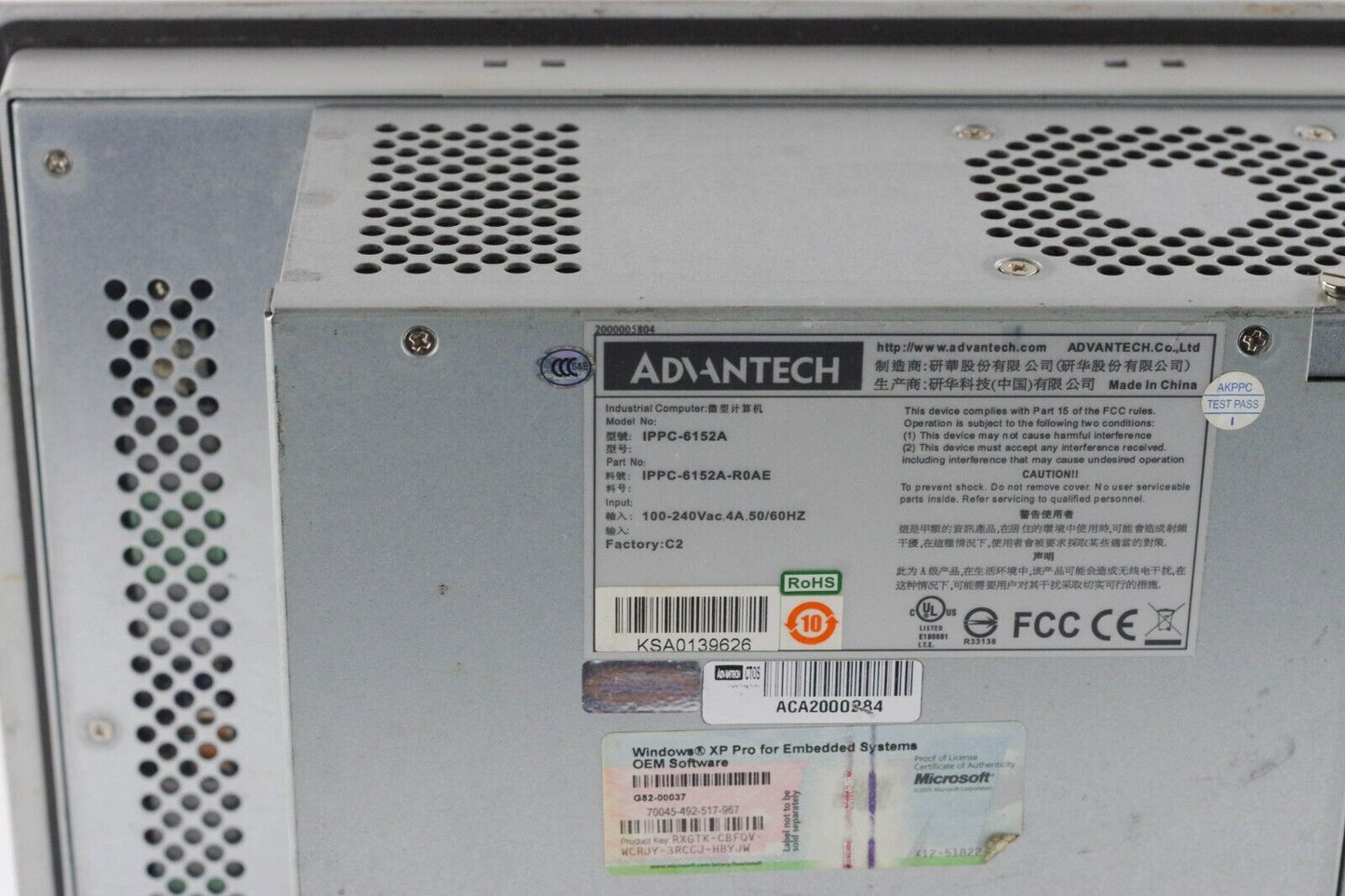 Advantech IPPC-6152A-R0AE / IPPC-6152A-ROAE 15 SXGA Industrial Panel PC Hmi