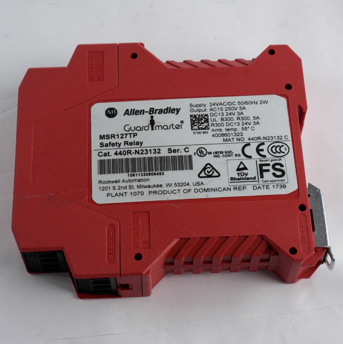 Allen Bradley 440R-N23132 /C MSR127TP Guardmaster Safety Relay Module