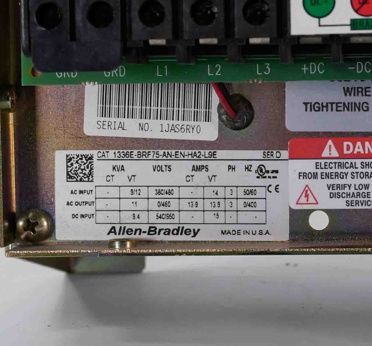 Allen Bradley 1336E-BRF75-AN-EN-HA2-L9E /D Bulletin 1336E Impact AC Drive