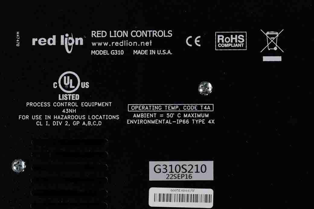Red Lion G310 G3 Series 10.4" HMI Operator Interface Display Panel G310S210