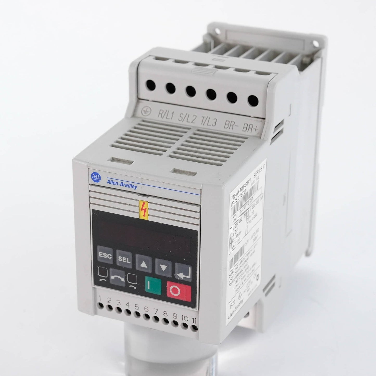 Allen Bradley 160-AA02NPS1P1 Ser C Bulletin 160 AC Drive 200-240V 0.37kW 0.5HP