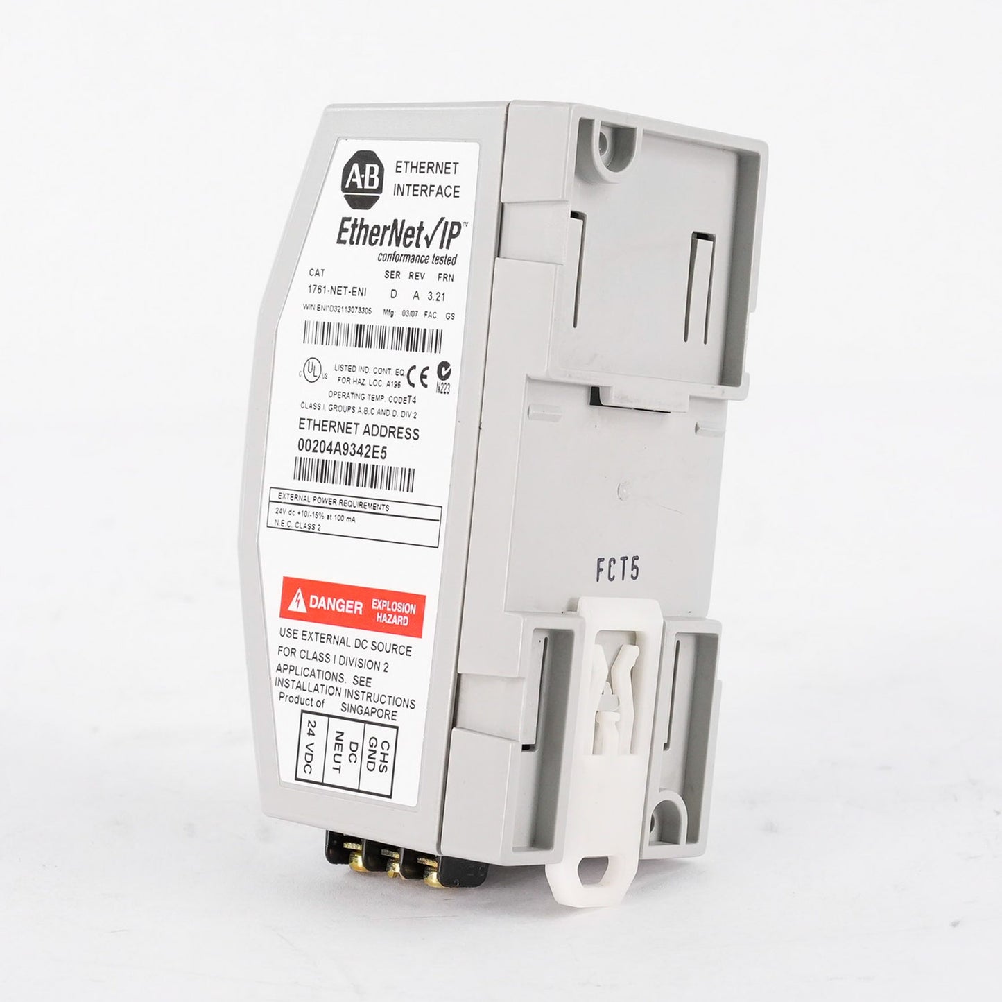 Allen Bradley 1761-NET-ENI /D MicroLogix Ethernet Interface Module 1761NETENI