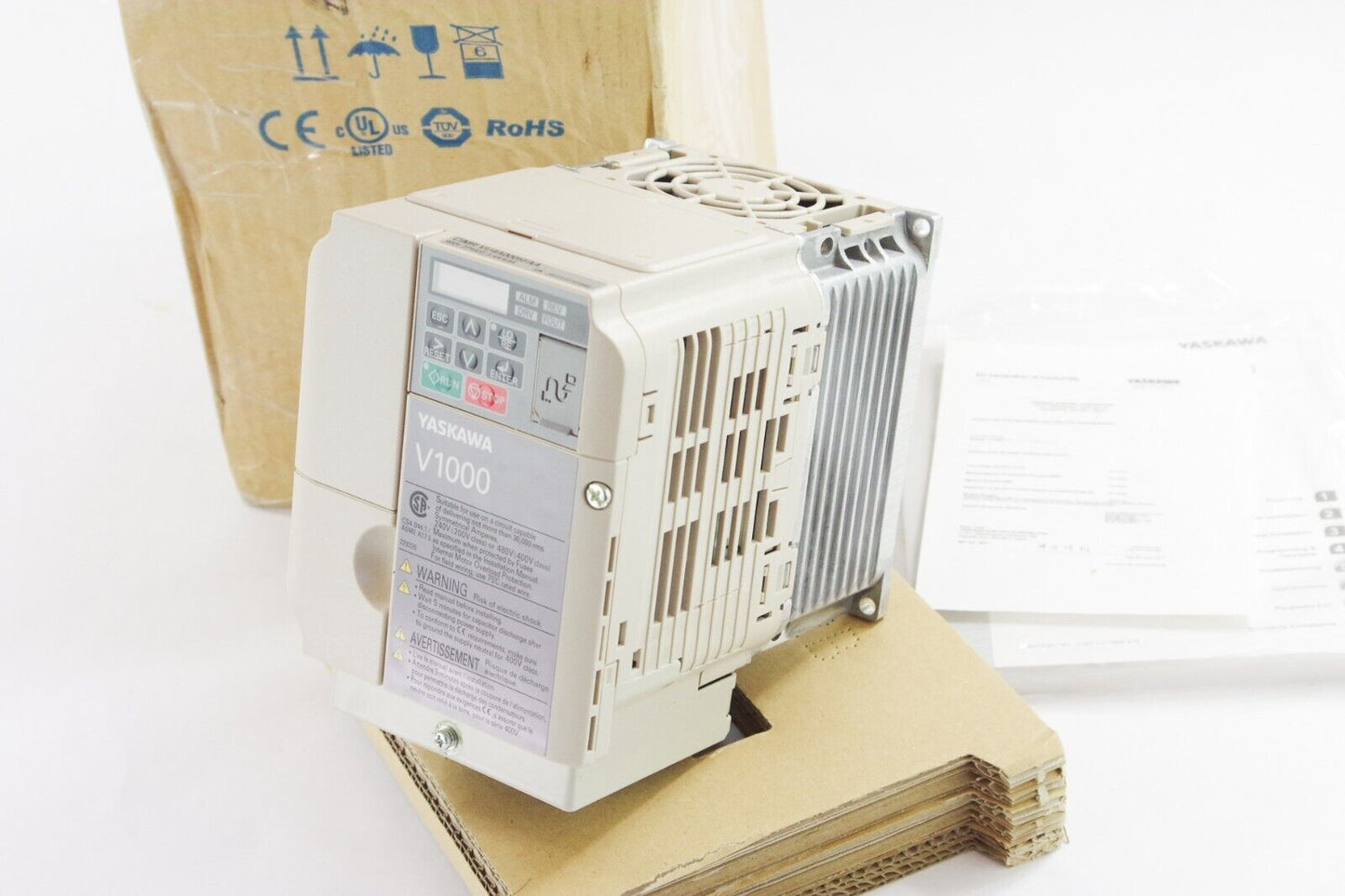 Yaskawa CIMR-VU4A0005FAA Variable Frequency Drive 400V 3Phase 5.4A/4.8A REV D