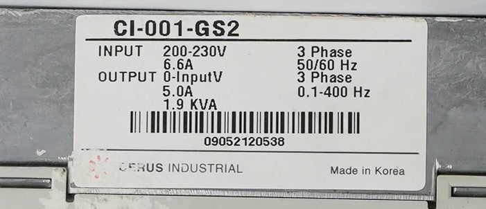 TITAN GS Series CI-001-G2 Cerus Industrial 3-Phase 6.6A Frequency Drive