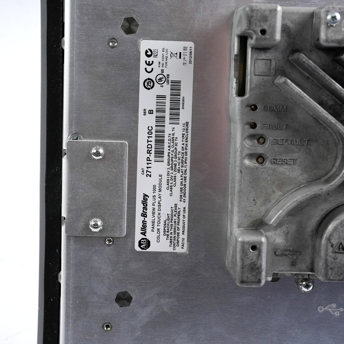 Allen Bradley 2711P-T10C4A8 RP8A RDT10C Panelview Plus 1000 Terminal - Installed