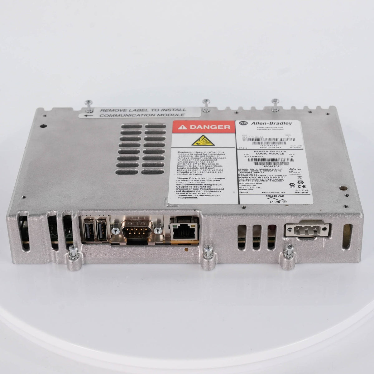Allen Bradley 2711P-RP6A Ser G PanelView Plus 6 Logic Module 512MB RAM 2711PRP6A