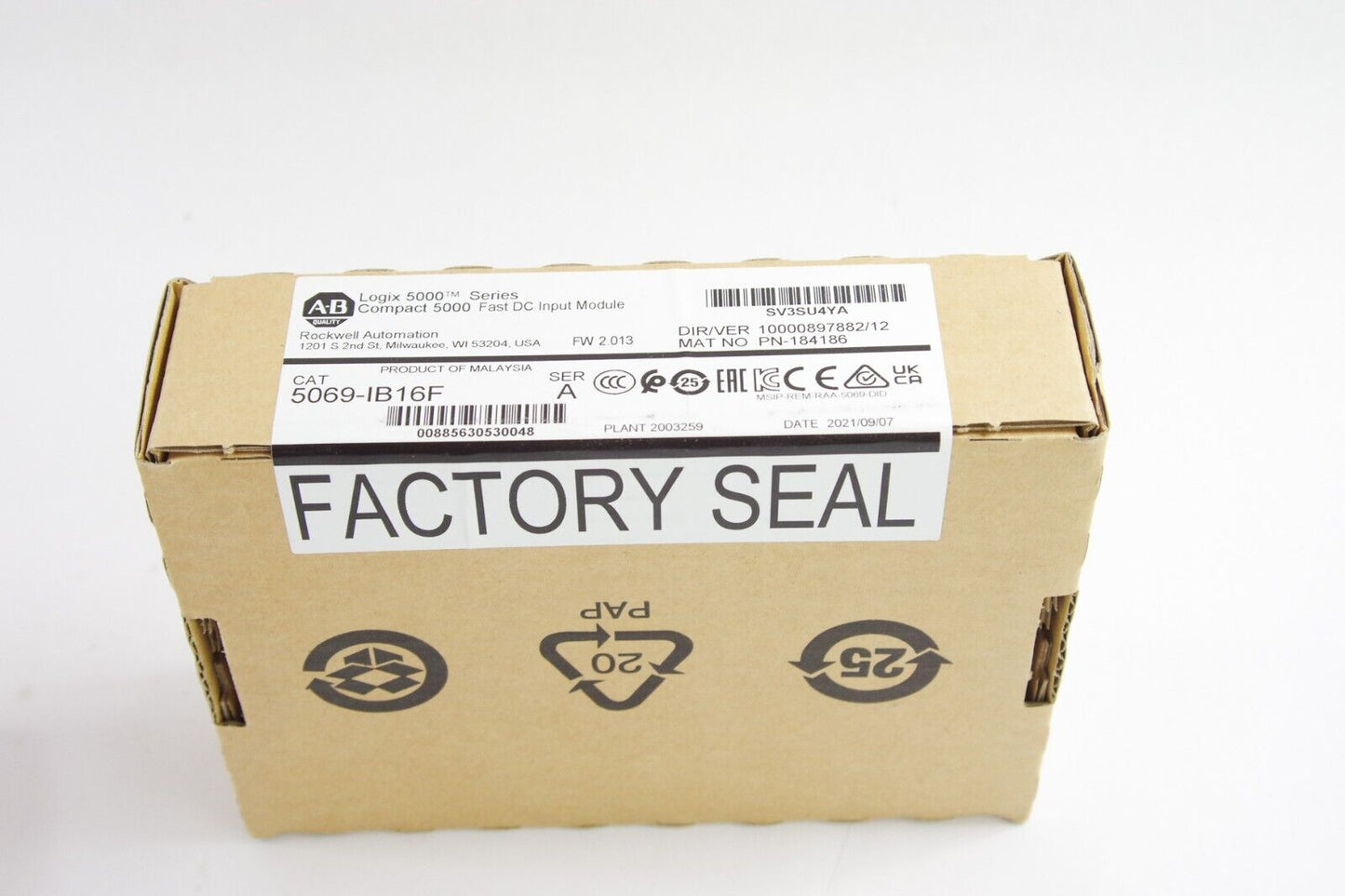 2021 Allen-Bradley 5069-IB16F SER A 5069 Compact I/O Input Module Sealed Surplus