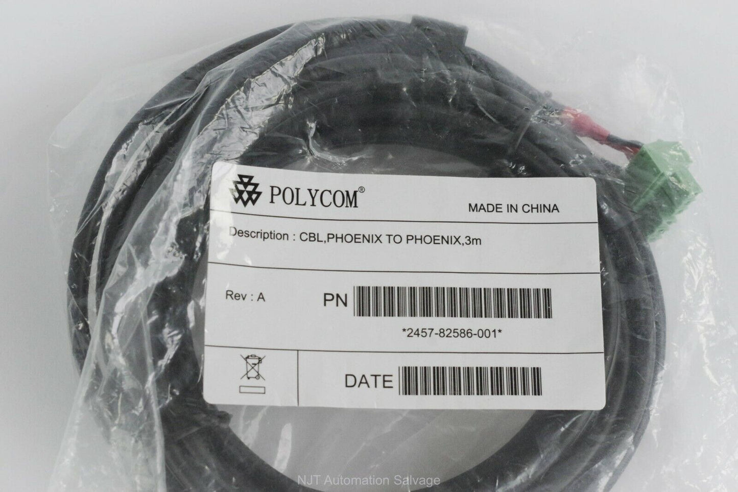 Polycom 2457-82586-001 Phoenix to Phoenix Cable, 3M 9.8 Ft Male to Female - New