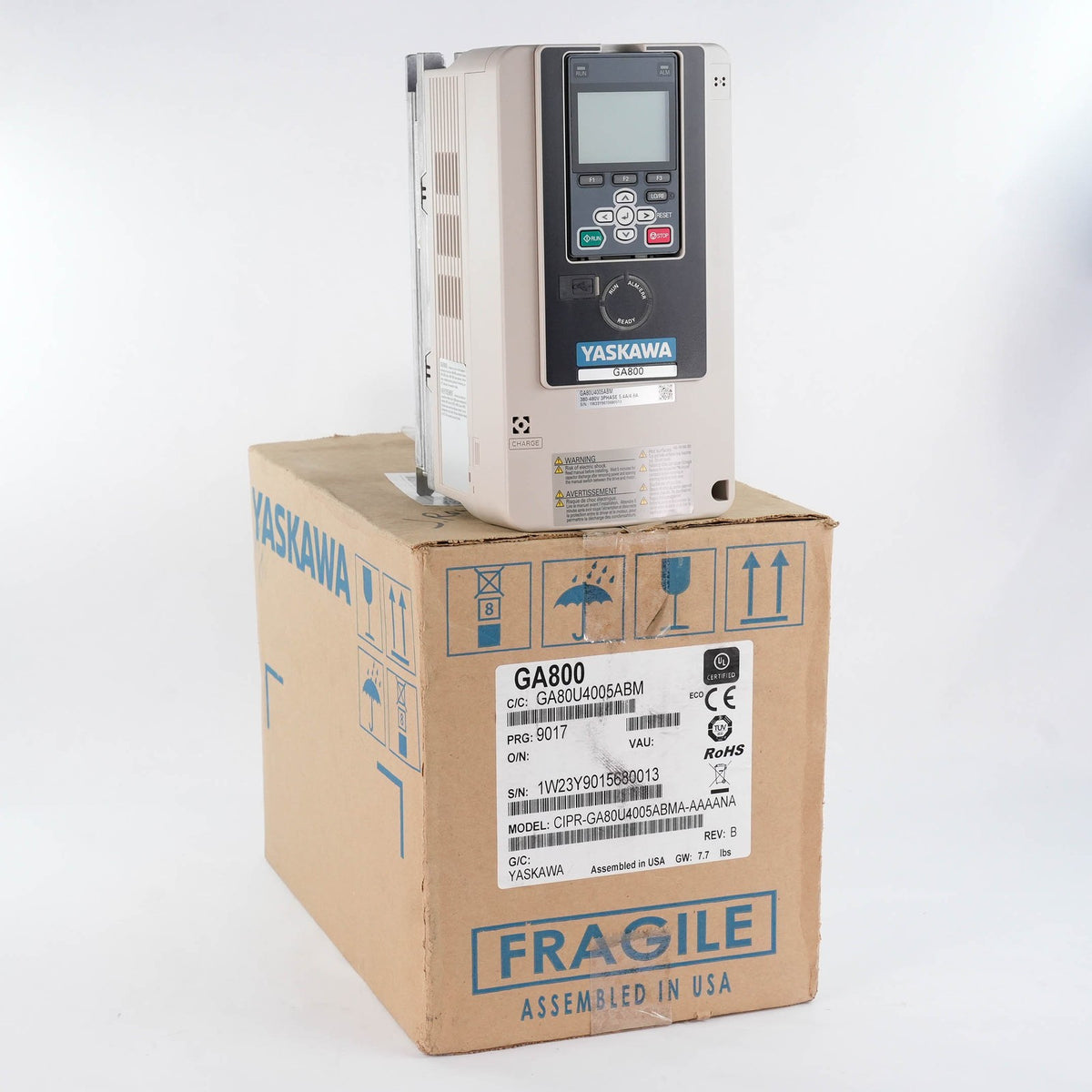 Yaskawa CIPR-GA80U4005ABMA-AAAANA GA800 AC Drive 480V 3PH 5HP 4.8A GA80U4005ABMA