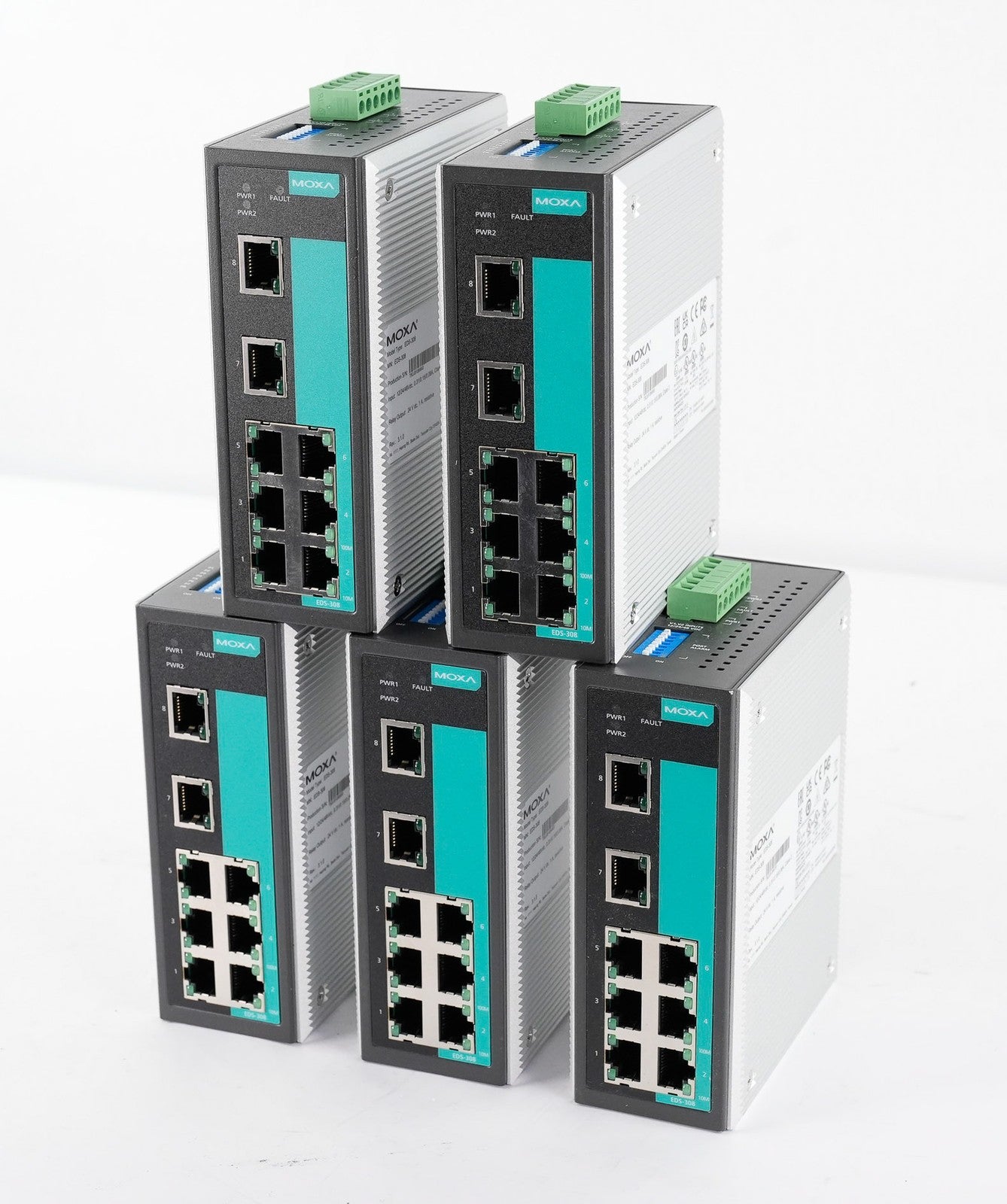 Moxa EDS-308 Unmanaged Ethernet Switch 8-Port EDS308 12/24/48VDC Rev 3.1.0