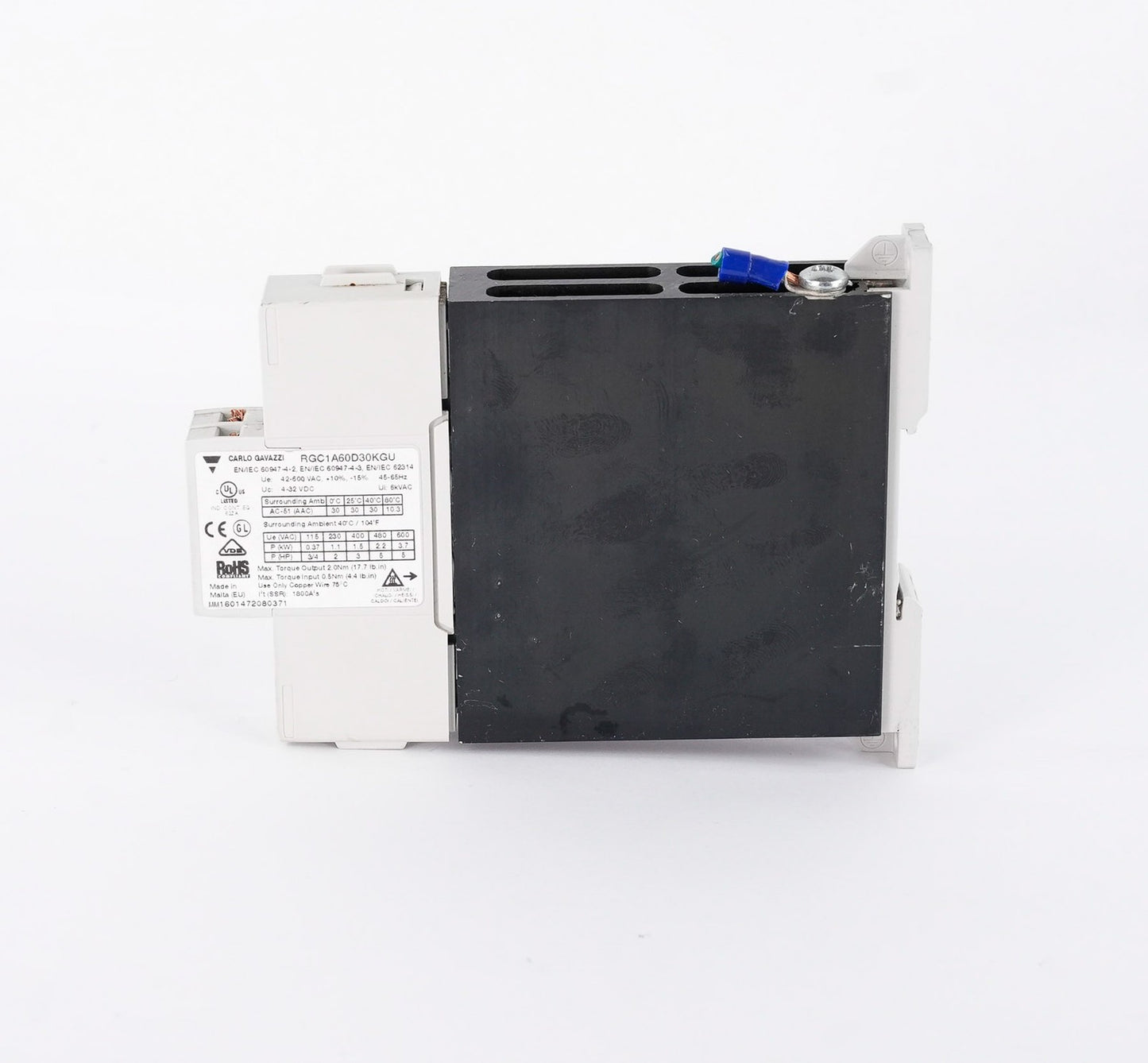 Carlo Gavazzi RGC1A60D30KGU Solid State Relay 1-Pole 600VAC 30A 4-32VDC