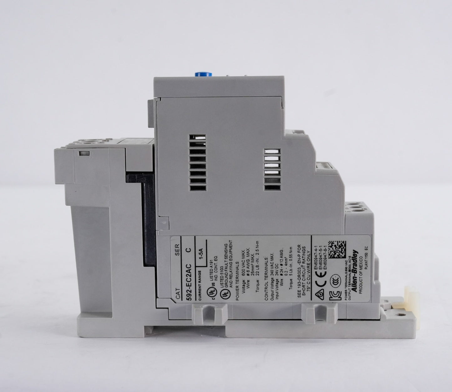 Allen Bradley  592-EC2AC /C  + 193-ECPM1 /A E3 Plus Overload Relay 592EC2AC
