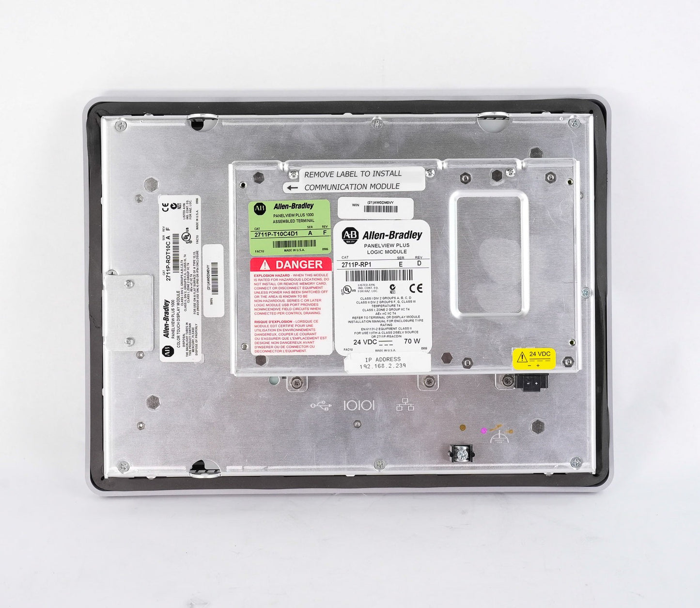 Allen Bradley 2711P-T10C4D1 /A PanelView Plus 1000 + 2711p-RP1/E RDT10C