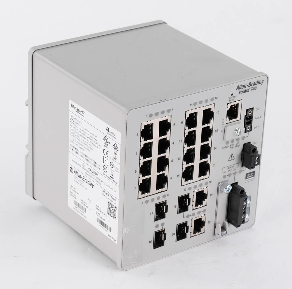 Allen Bradley 1783-BMS20CL Ser A Stratix 5700 Managed Switch 20 Port 1783BMS20CL
