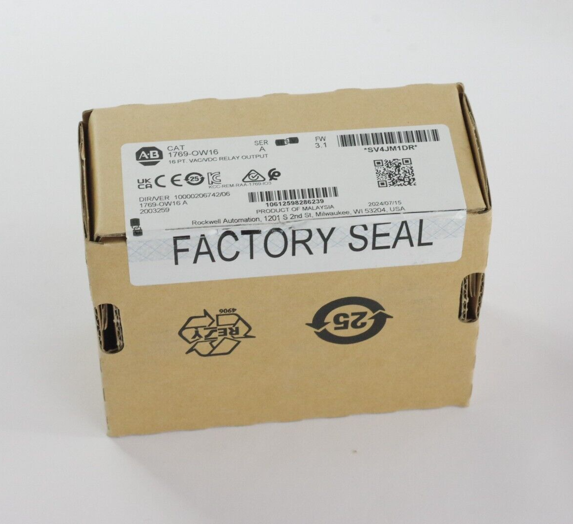 Allen Bradley 1769-OW16 Ser A CompactLogix Relay Output Module - Sealed Surplus