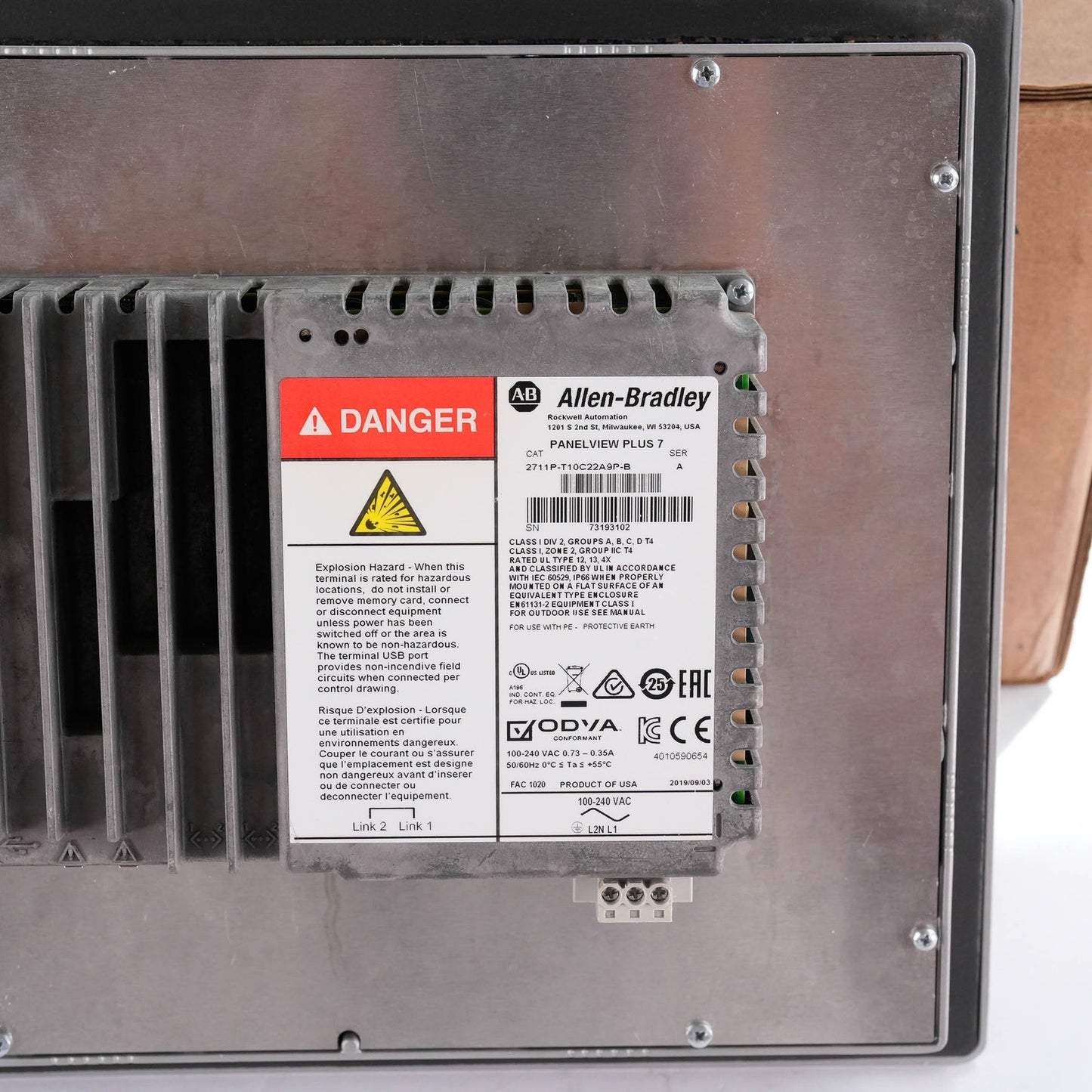 Allen Bradley 2711P-T10C22A9P-B PanelView Plus 7 10.4in Cleaver Brooks Hawk