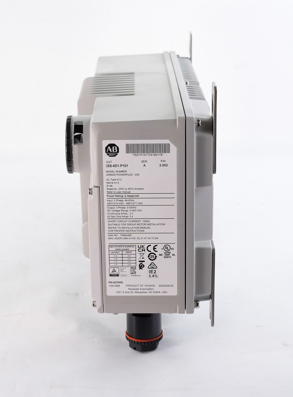 Allen Bradley 35S-6D1-P101 /A Armor Powerflex 35S 35S6D1P101 - Open Box Surplus