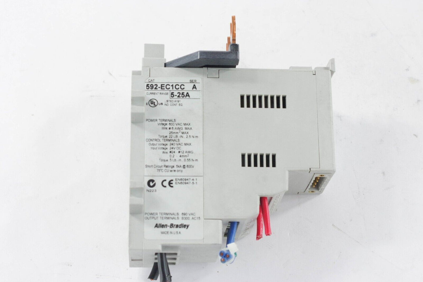 Allen Bradley 592-EC1CC Ser A Solid State Overload Relay 5-25A