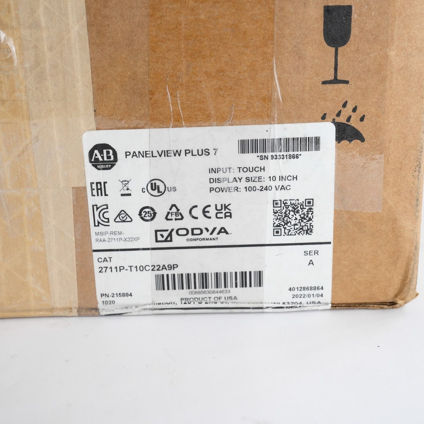 Allen Bradley 2711P-T10C22A9P /A PanelView Plus Color Terminal - Open Box