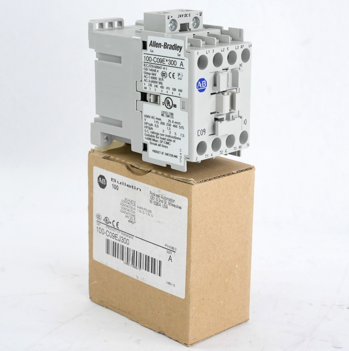 Allen Bradley 100-C09EJ300 /A Contactor 24VDC 100-C09E*300 - Open Box