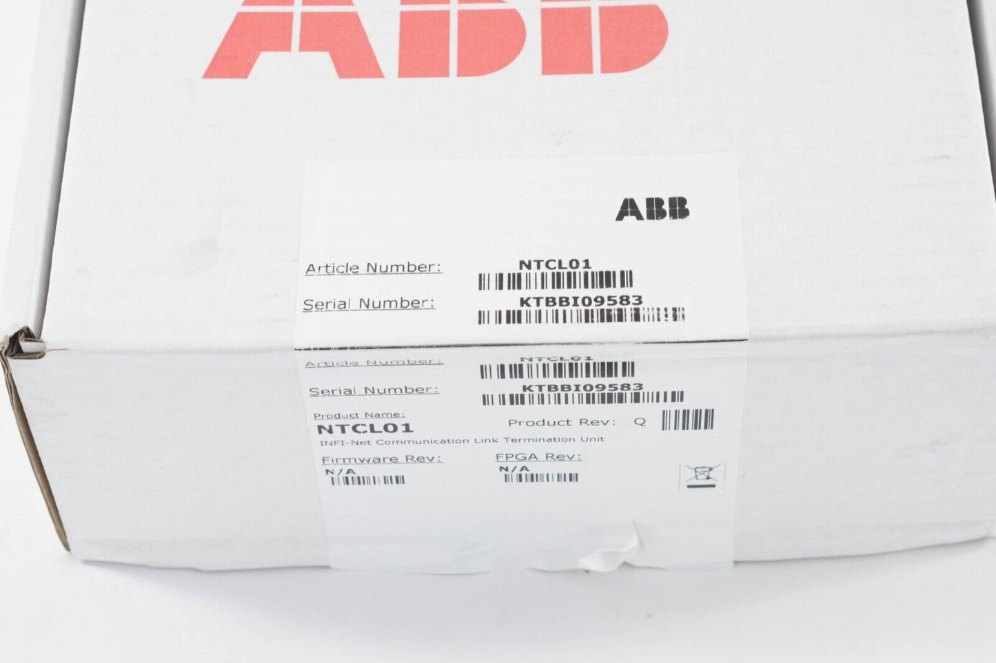 ABB NTCL01 / 6636997L1 Rev Q COMMUNICATION TERMINATION UNIT