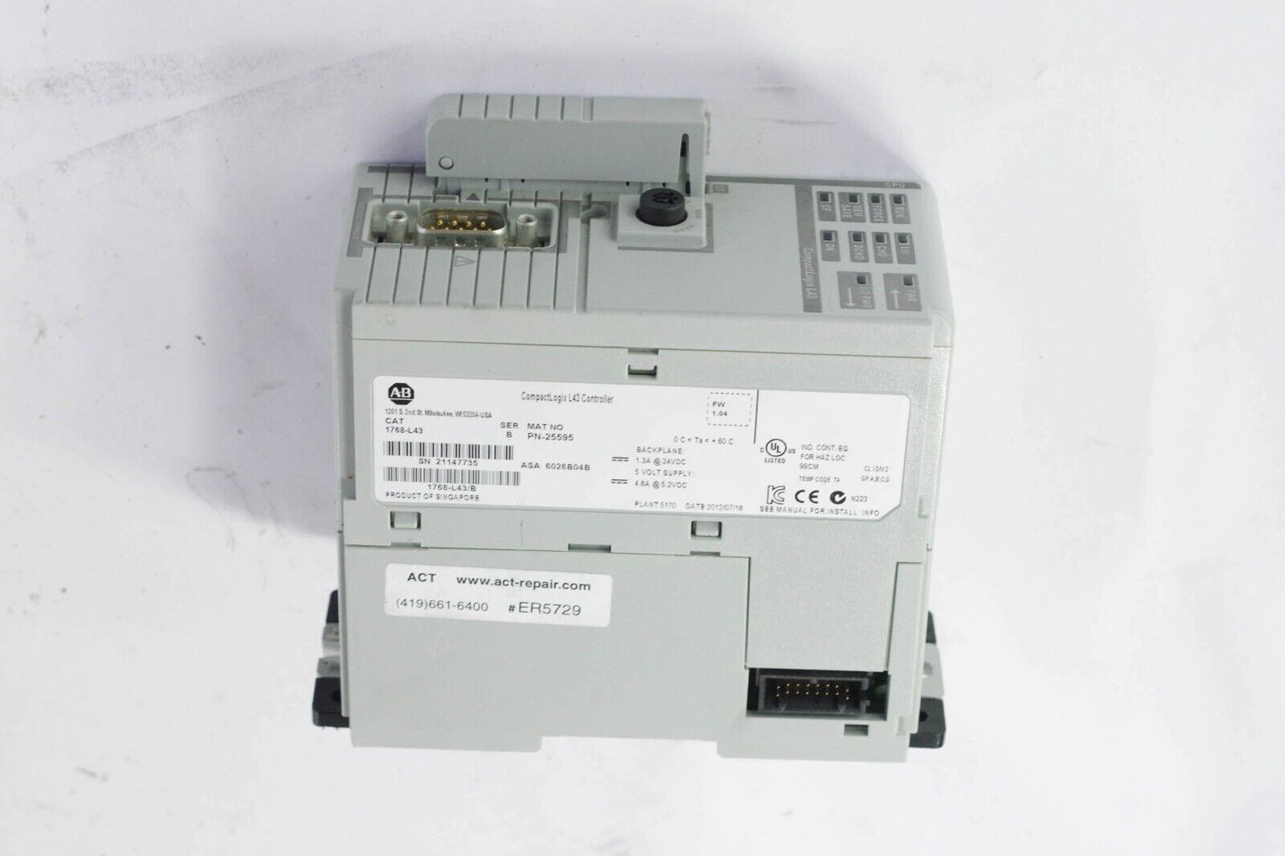 Allen Bradley 1768-L43 Ser B CompactLogix Controller Module