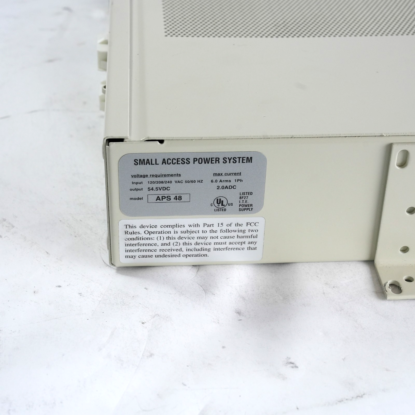 Fujitsu APS-48 Small Access Power System 120/208/240VAC 54.4VDC