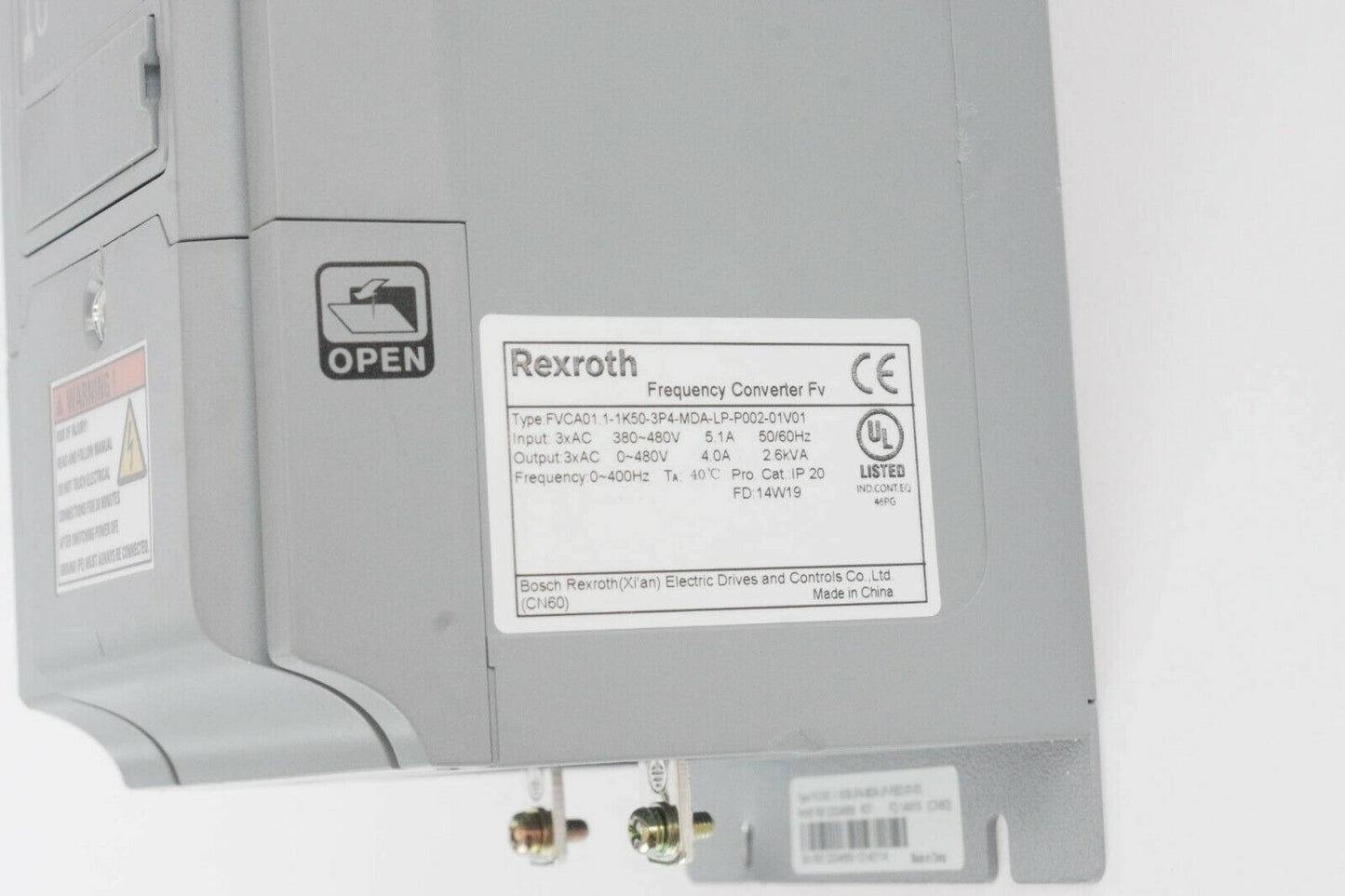 Rexroth FVCA01.1-1K50-3P4-MDA-LP-P002-01 V01 Frequency Converter FV R912004668