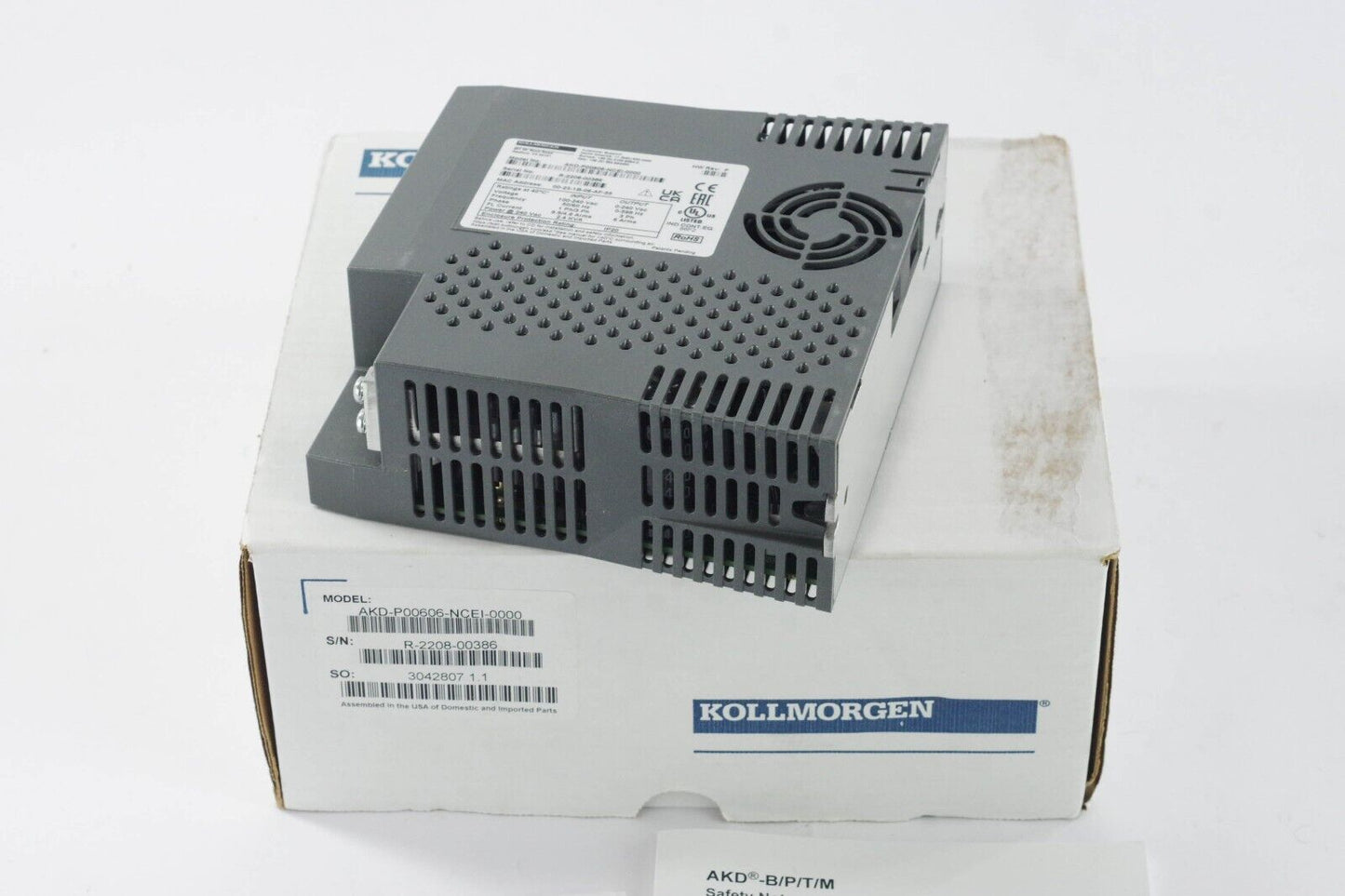 Kollmorgen AKD-P00606-NCEI-0000 Ref F Motion Controller - New Surplus