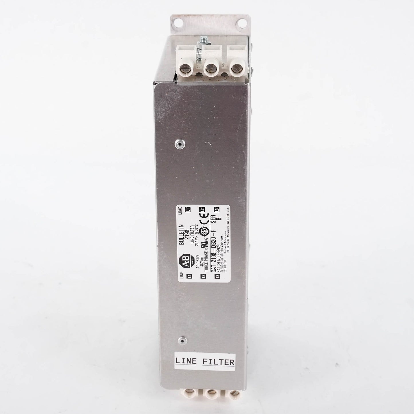 Allen Bradley 2198-DB20-F Ser B Kinetix 5500 AC Line Filter 3-Phase 20A 528VAC
