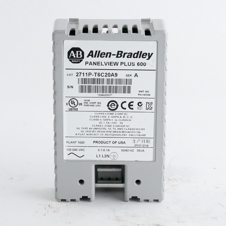 Allen Bradley 2711P-T6C20A9 /A PanelView Plus 600 120V AC Power Adapter
