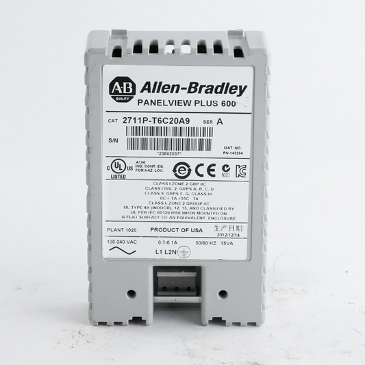 Allen Bradley 2711P-T6C20A9 /A PanelView Plus 600 120V AC Power Adapter