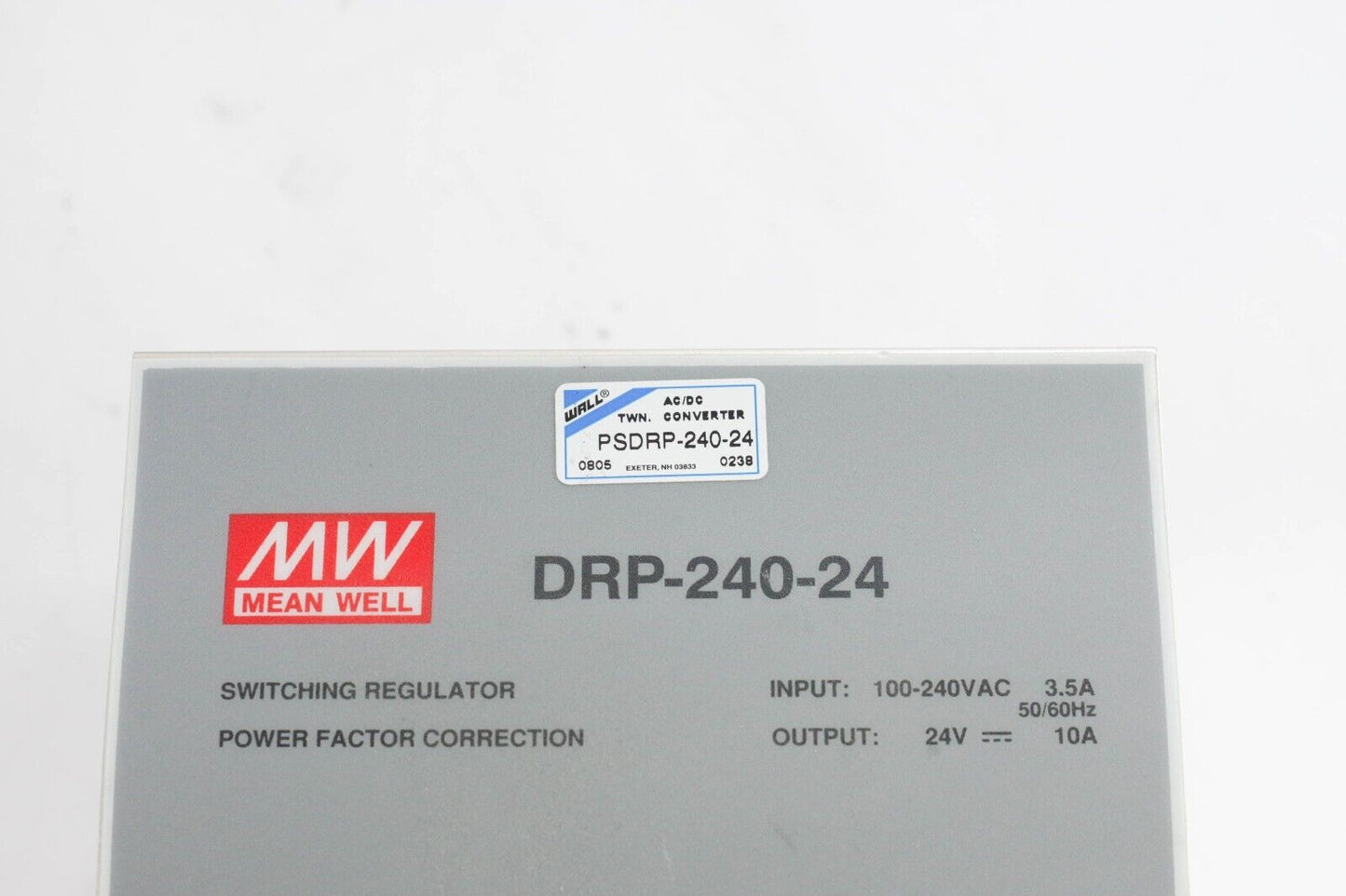 Mean Well DRP-240-24 Power Supply 100-240 V AC 24V Output