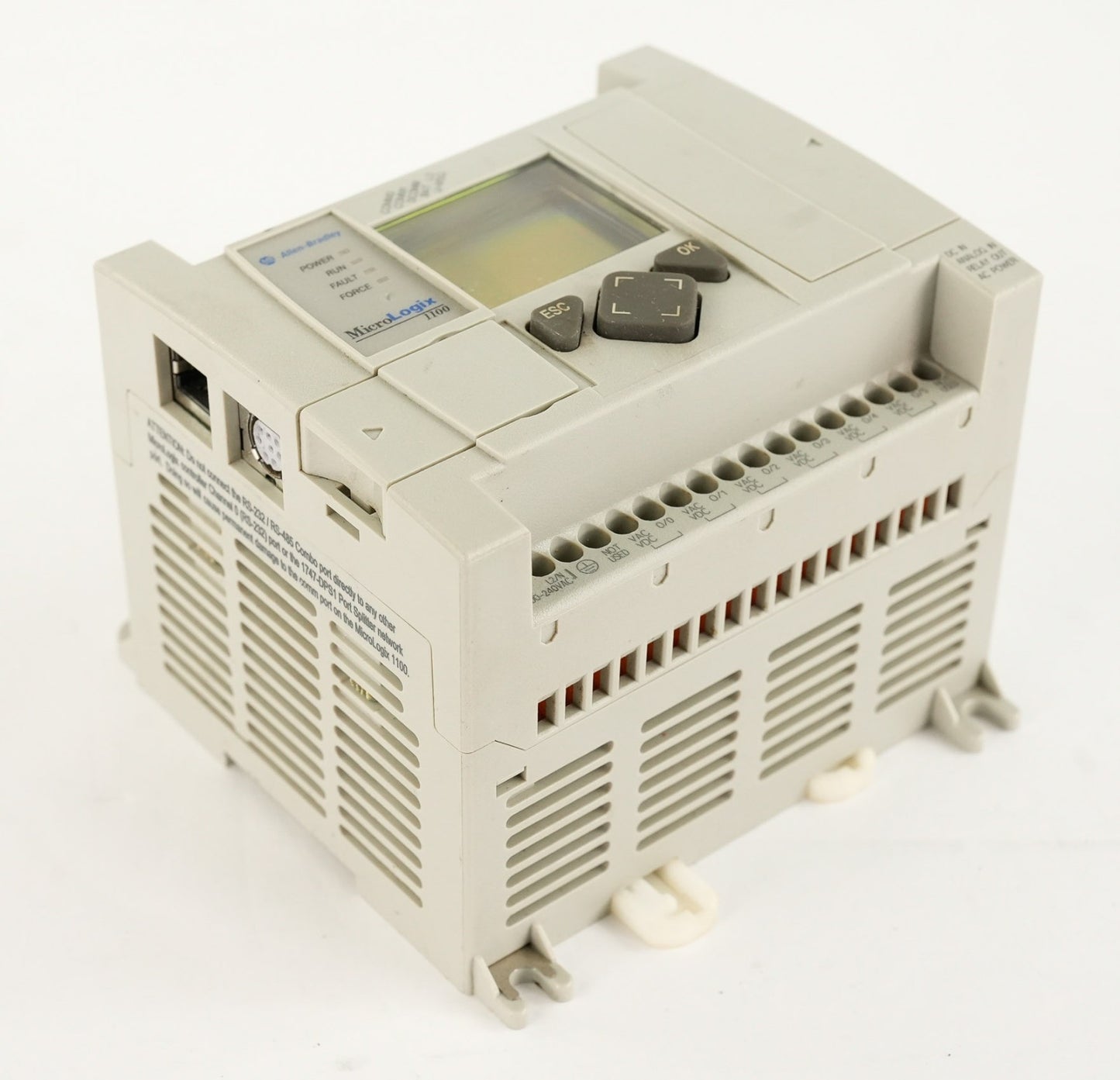 Allen Bradley 1763-L16BWA /A Rev C MicroLogix 1100 PLC Controller 1763L16BWA